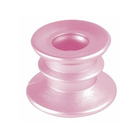 Bougeoir suède rose pâle nacré 4cm