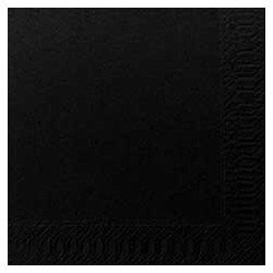 250 Serviettes coktail  24x24 noir