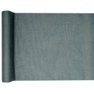 Chemin de table Lurex bleu canard, 28cm x 3m
