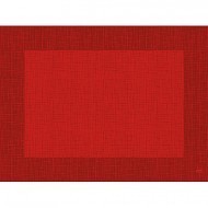 10 sets de table, Linnea uni, 30 x 40 cm, rouge