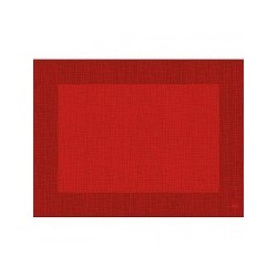 10 Tischset, Linnea uni, 30 x 40 cm, rot