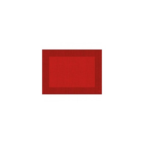 10 Tischset, Linnea uni, 30 x 40 cm, rot