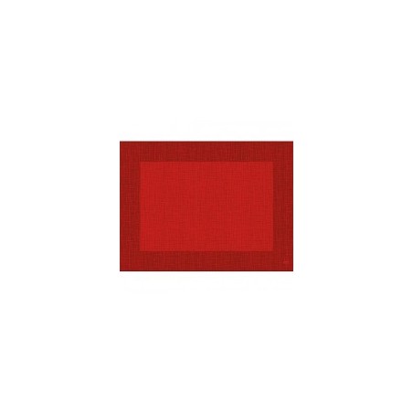 10 Tischset, Linnea uni, 30 x 40 cm, rot