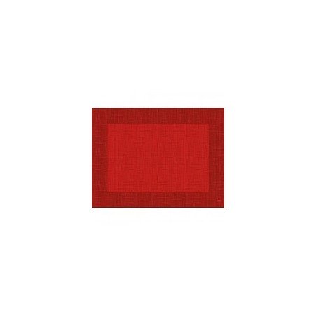10 Tischset, Linnea uni, 30 x 40 cm, rot