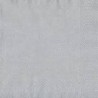 20 Serviettes 33x33 3 couches argent