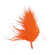 Sachet de 20 plumes, orange, 7 cm