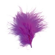 Sachet de 20 plumes, prune, 7 cm