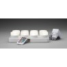 1 set completo di 8 LED mini, multicolore, con caricatore e telecomando, 48 x 50 mm