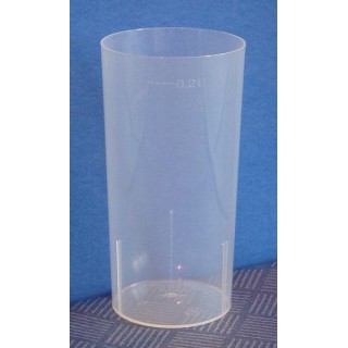 Longdrinkgläser, 2 dl, PP, kalibriert 2 und 4cl  