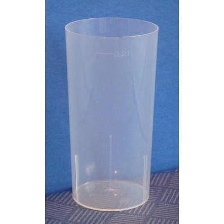Verres longdrink , 2 dl , PP, étalonnés 0,02-0,04