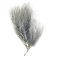 Sachet de 20 plumes, gris, 7 cm