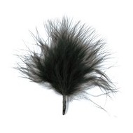 Sachet de 20 plumes, noire, 7 cm