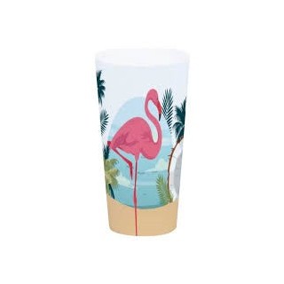 Bedruckte PP-Tasse Flamand Rose, D 9.2cmx17cm 700ml