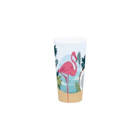 Bedruckte PP-Tasse Flamand Rose, D 9.2cmx17cm 700ml
