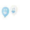 8 Ballons imprimés pied et  main bleu, Ø 25 cm