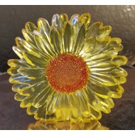 1 Blumenkerzenhalter, gelb, Ø 9,5 cm