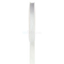 1 Doppelsatinband, weiss, 6 mm x 25 meter