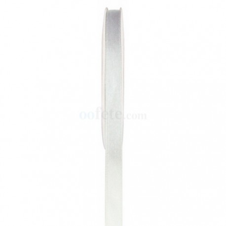 1 Doppelsatinband, weiss, 6 mm x 25 meter