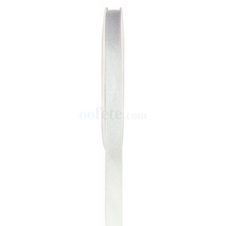 1 Doppelsatinband, weiss, 6 mm x 25 meter