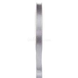 1 Doppelsatinband, grau, 6 mm x 25 meter