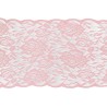 Chemin de table dentelle rose, 17cm x 5m, rose quartz