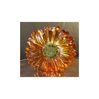 1 Portacandele fiore, giallo, Ø 9,5 cm