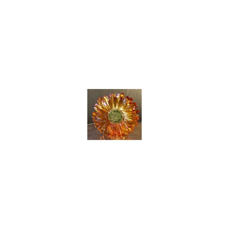 1 Blumenkerzenhalter, gelb, Ø 9,5 cm
