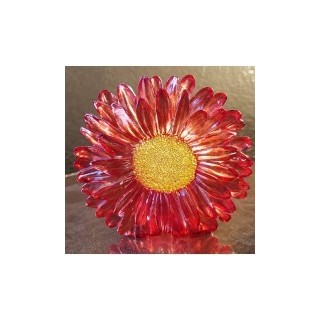1 Portacandele fiore, giallo, Ø 9,5 cm