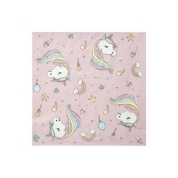 20 tovaglioli unicorno, 16,5 x 16,5 cm, 3 strati