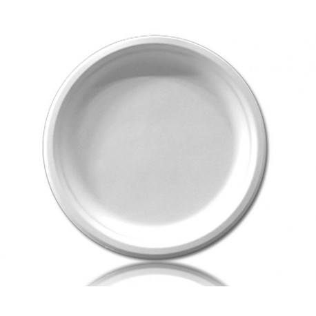 50 Assiettes ronde, canne à sucre diamètre 18 cm