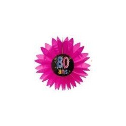 Papierfächer 80 Jahre "schick", Durchmesser 50 cm