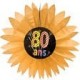 Papierfächer 80 Jahre "schick", Durchmesser 50 cm