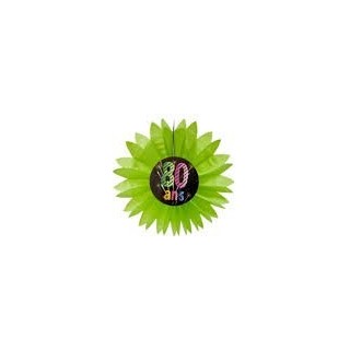 1 Eventail en papier 80 ans "chic", diamètre 50 cm