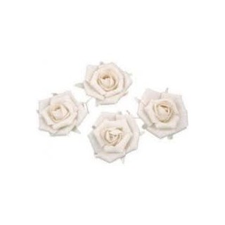 4 Roses  sur tige Ø 8cm