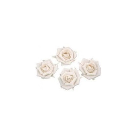 4 rose su stelo Ø 8 cm