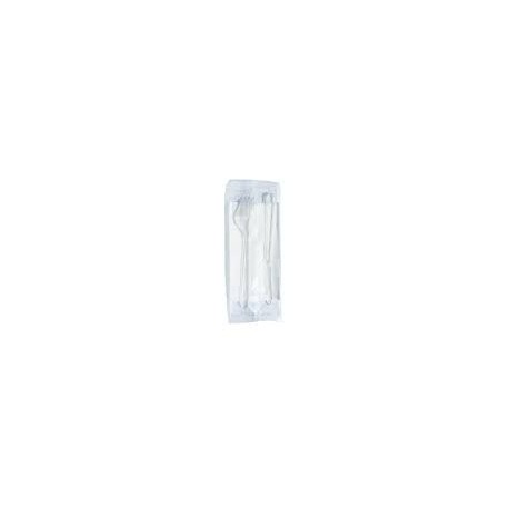 250 zusätzliche Bestecksets, 3-tlg. Messer, Handtuchgabel, transparent