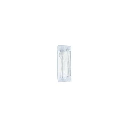 250 zusätzliche Bestecksets, 3-tlg. Messer, Handtuchgabel, transparent