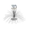 Centre de table " 30 ans", palmier argenté