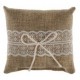 1 Coussin naturel dentelle 12 x 12 cm, jute & cordon