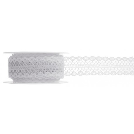 Ruban dentelle blanc ,5m