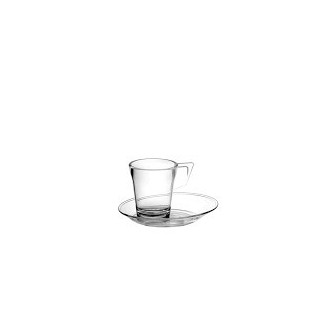 Tazza da caffè espresso con piattino 9 cl, Tritan, trasparente