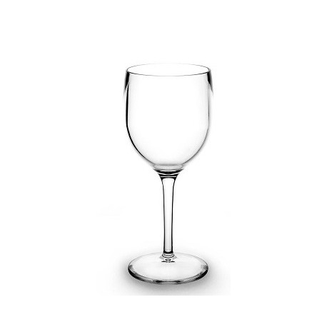 6 Verres à vin à pied 20cl gradué 16 cl, Tritan, transparent