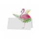 6 Marque-places flamant rose, 8x8cm