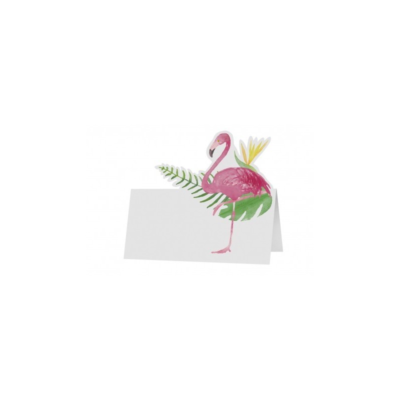 6 Segnaposto fenicottero rosa, 8x8cm