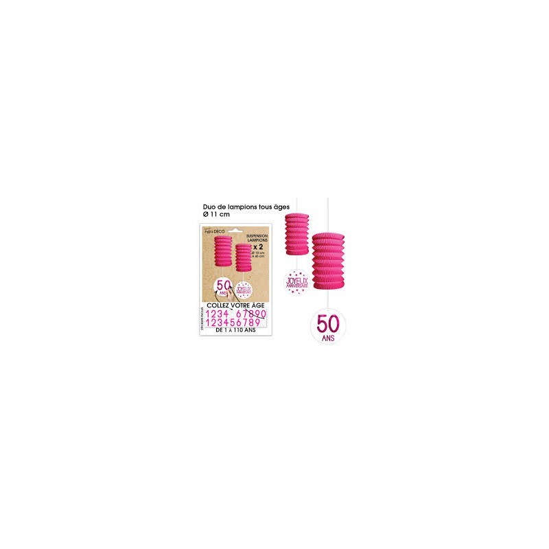 Lampions tous âges, Ø 11cm, fuchsia
