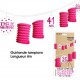 Guirlande lampions tous âges, 4m, fuchsia