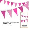 Guirlande Fanion nuancée, 4m,fuchsia