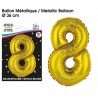 1 pallone di metallo, numero 8 oro