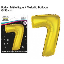 1 pallone di metallo, numero 7 oro 
