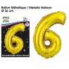 1 pallone di metallo, numero 6 oro
